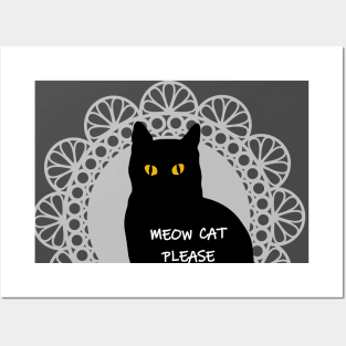 Meow Cat Posters and Art